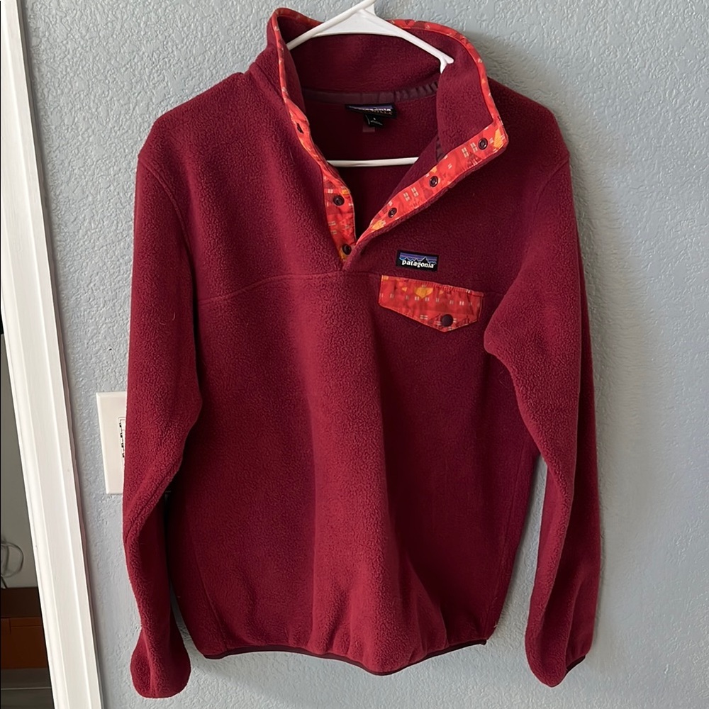 Patagonia Burgundy Fleece Pullover